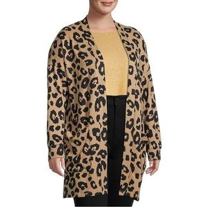 Sanctuary | Leopard Print Knit Open Pocket Cardigan
